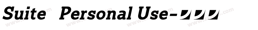 Suite   Personal Use字体转换